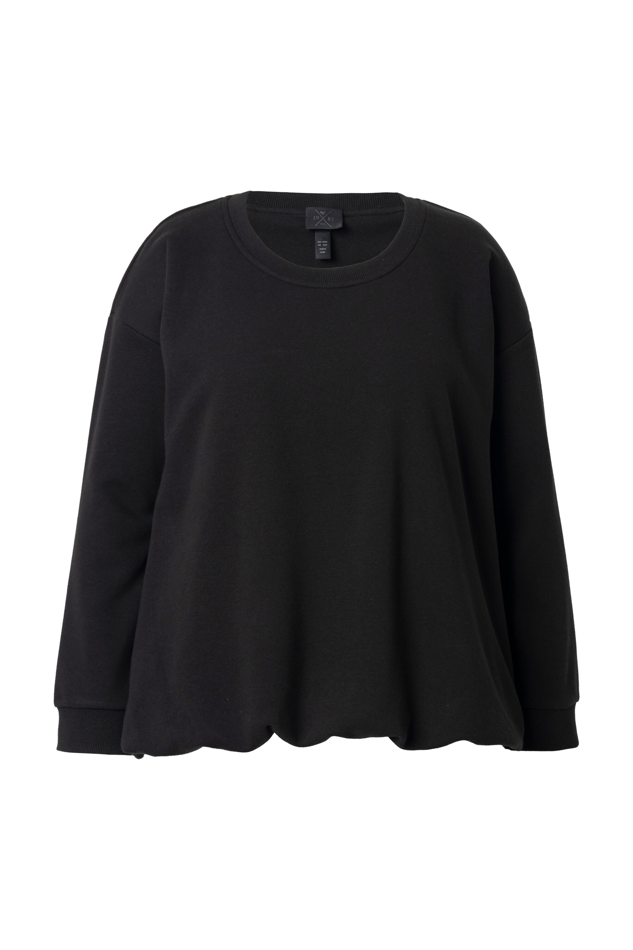 Ulla Popken Sweatshirt in Schwarz: Vorderseite