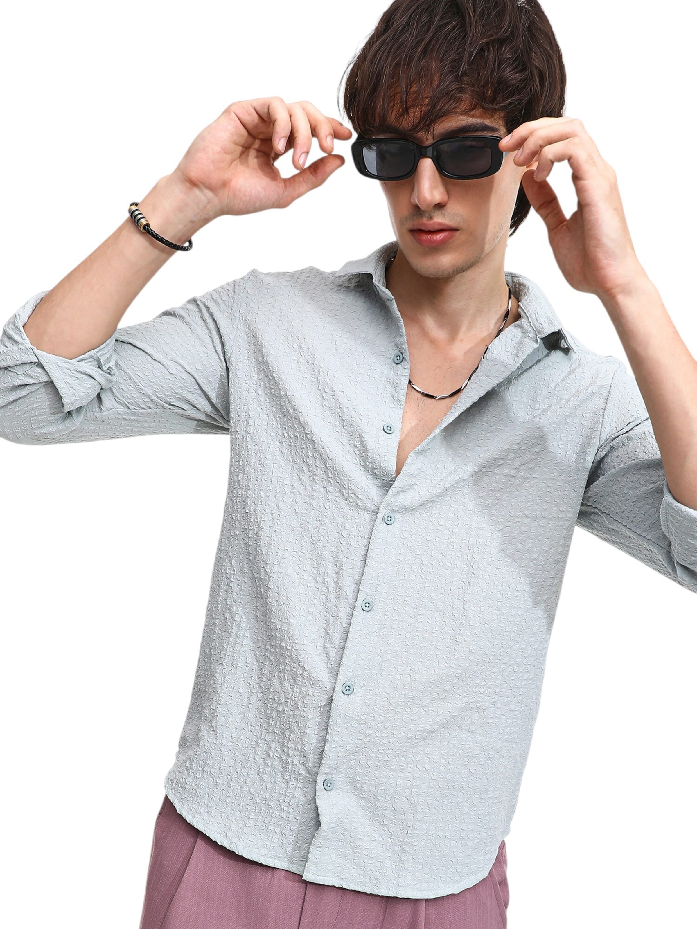 Campus Sutra Tavaline suurus Triiksärk 'Tiana', värv hall