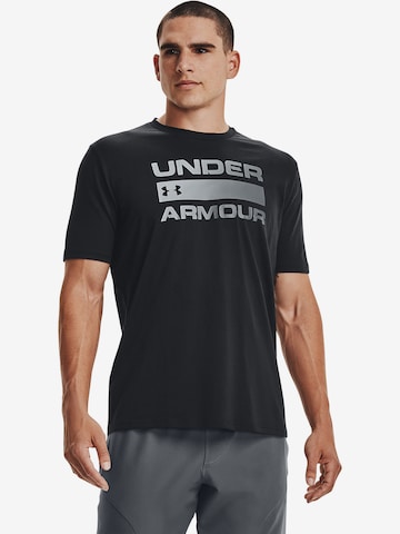 T-Shirt fonctionnel 'Team Issue' UNDER ARMOUR en noir : devant