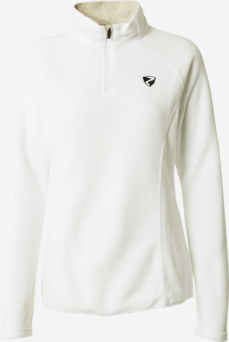 ZIENER Αθλητική μπλούζα φούτερ 'JEMILA' σε λευκό: μπροστά
