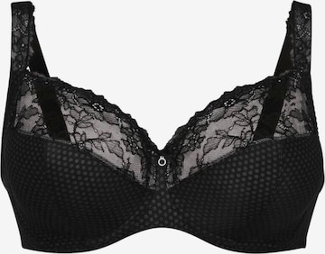 ROSA FAIA Bra 'Eloise' in Black: front