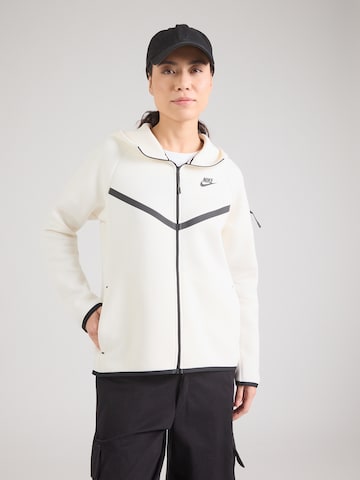 Nike Sportswear Tepláková bunda 'TECH FLEECE 2' - Béžová: predná strana