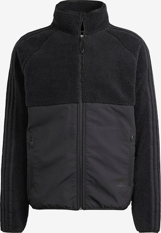 ADIDAS ORIGINALS Fleece Jacket in Black: front