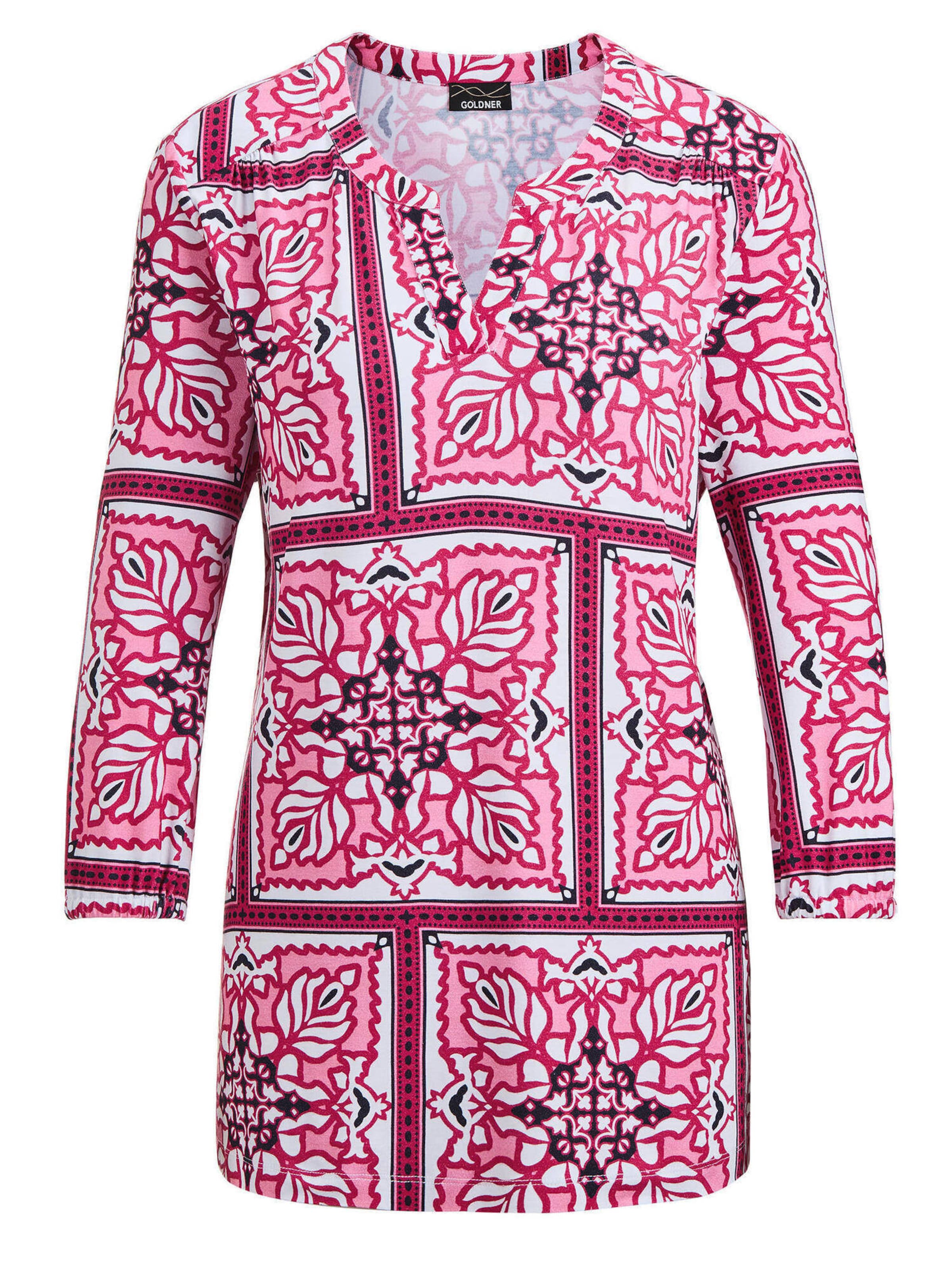 Goldner Bluse in Pink: Vorderseite