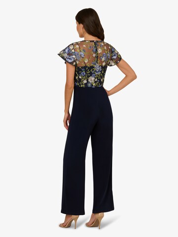 Adrianna Papell Jumpsuit 'Embroidered Combo Jumpsuit' in Blau