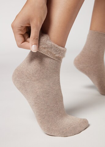 CALZEDONIA Socken 'THERMO' in Braun: Vorderseite