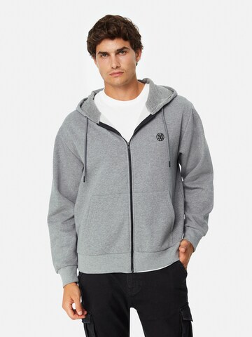 Mavi Zip-Up Hoodie in Grey: front