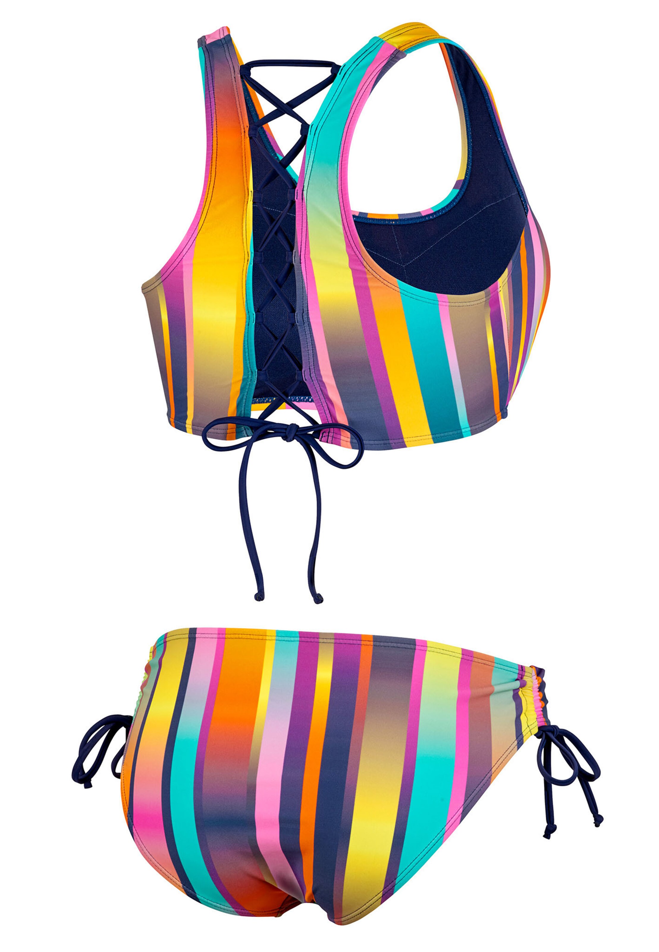BECO the world of aquasports Bustier Bikini 'Summer Stripes' in Mischfarben
