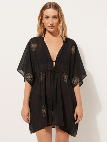 CALZEDONIA Summer Coat in Black: front