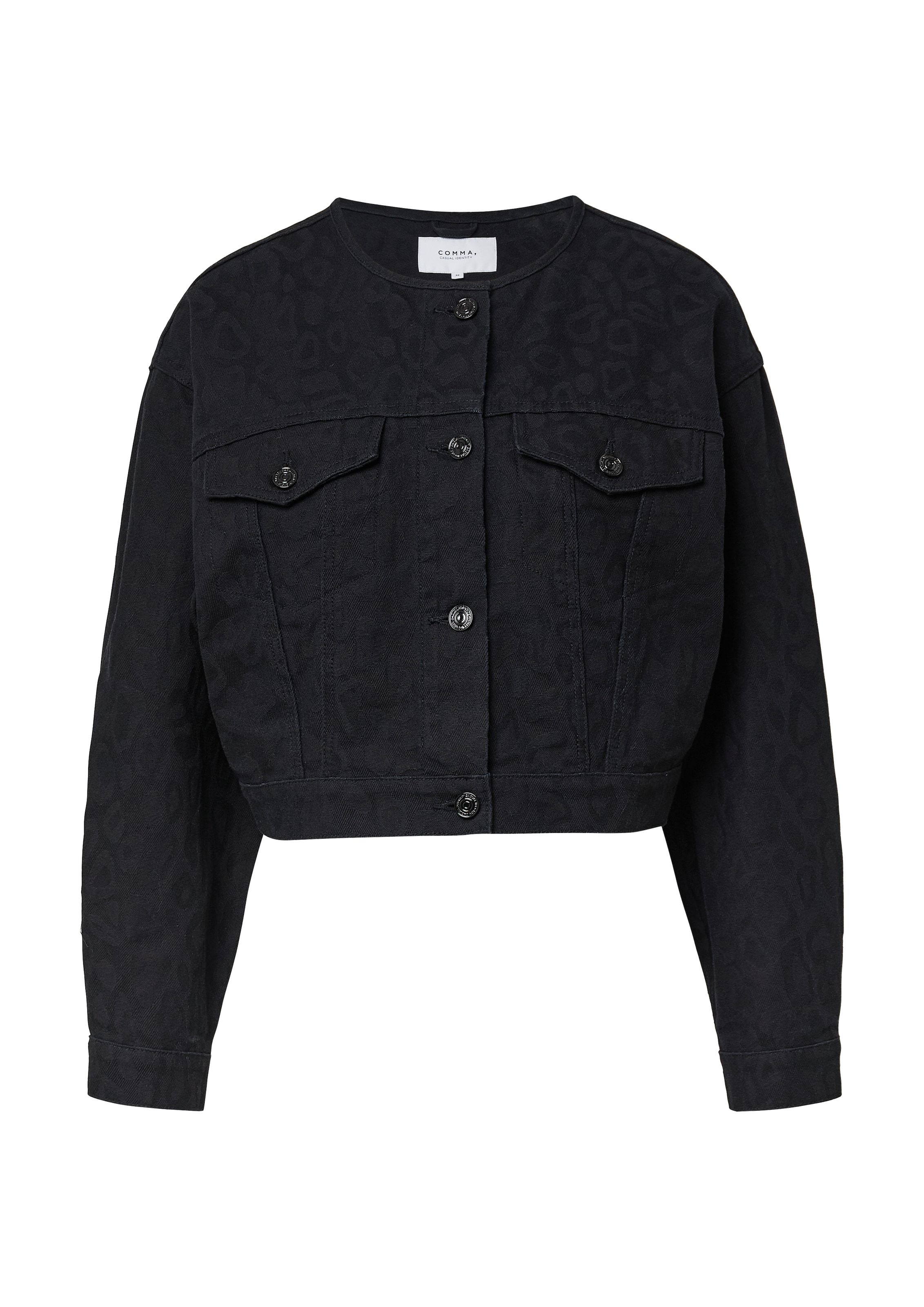 comma casual identity Tussenjas in Zwart: voorkant