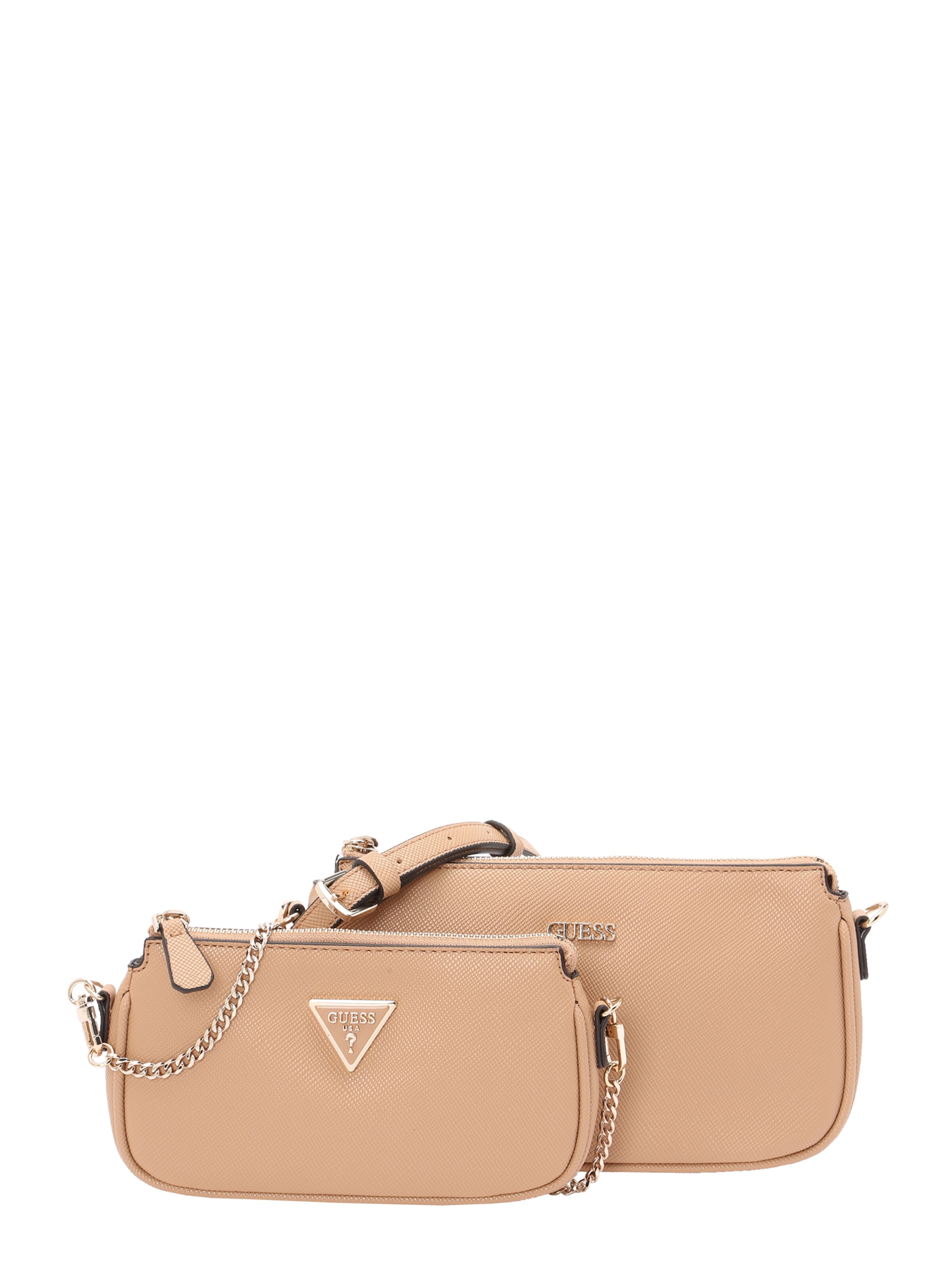GUESS Olkalaukku 'Noelle' värissä beige: etupuoli