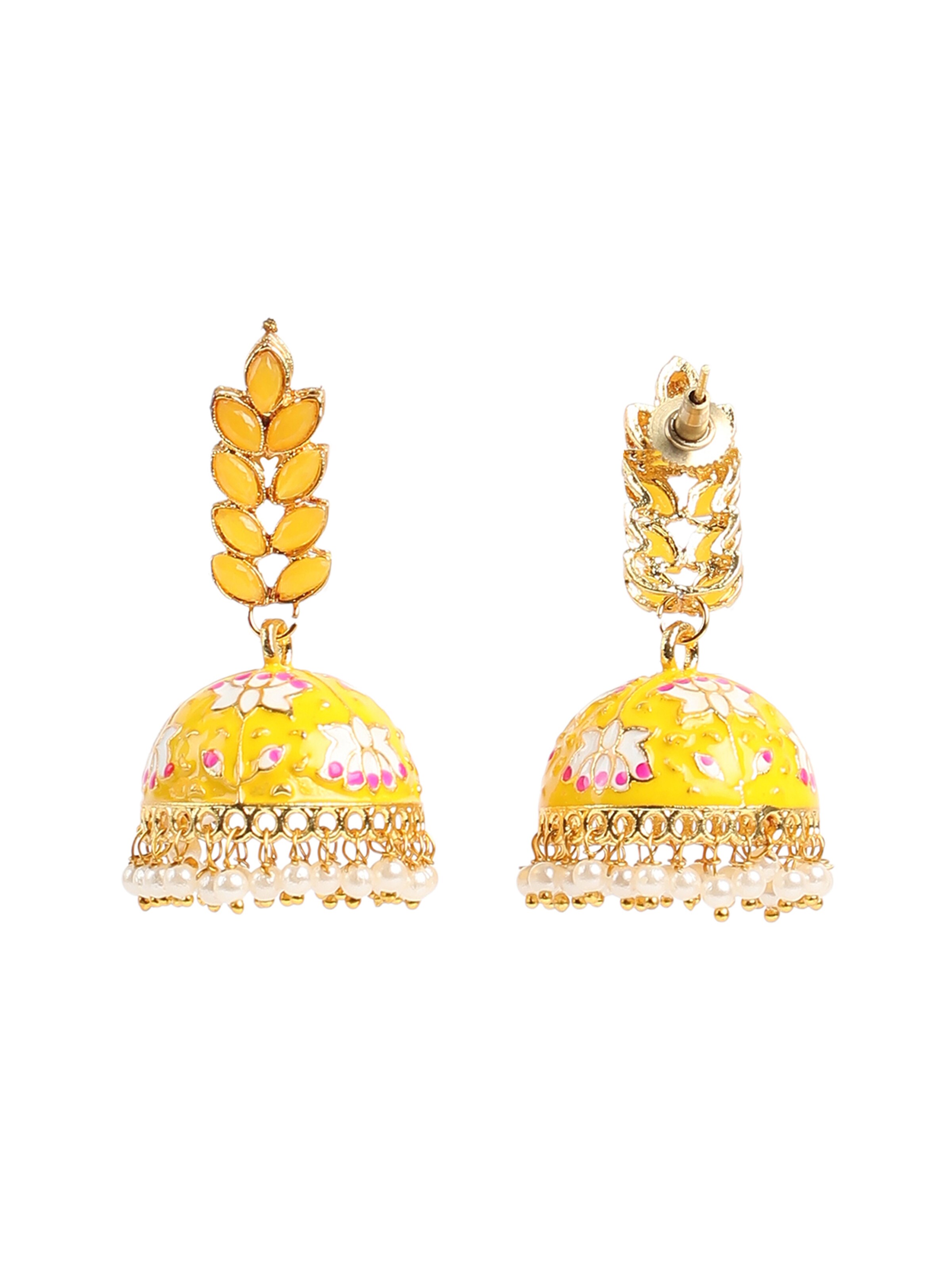 SOHI Earrings 'Rubina' in Yellow