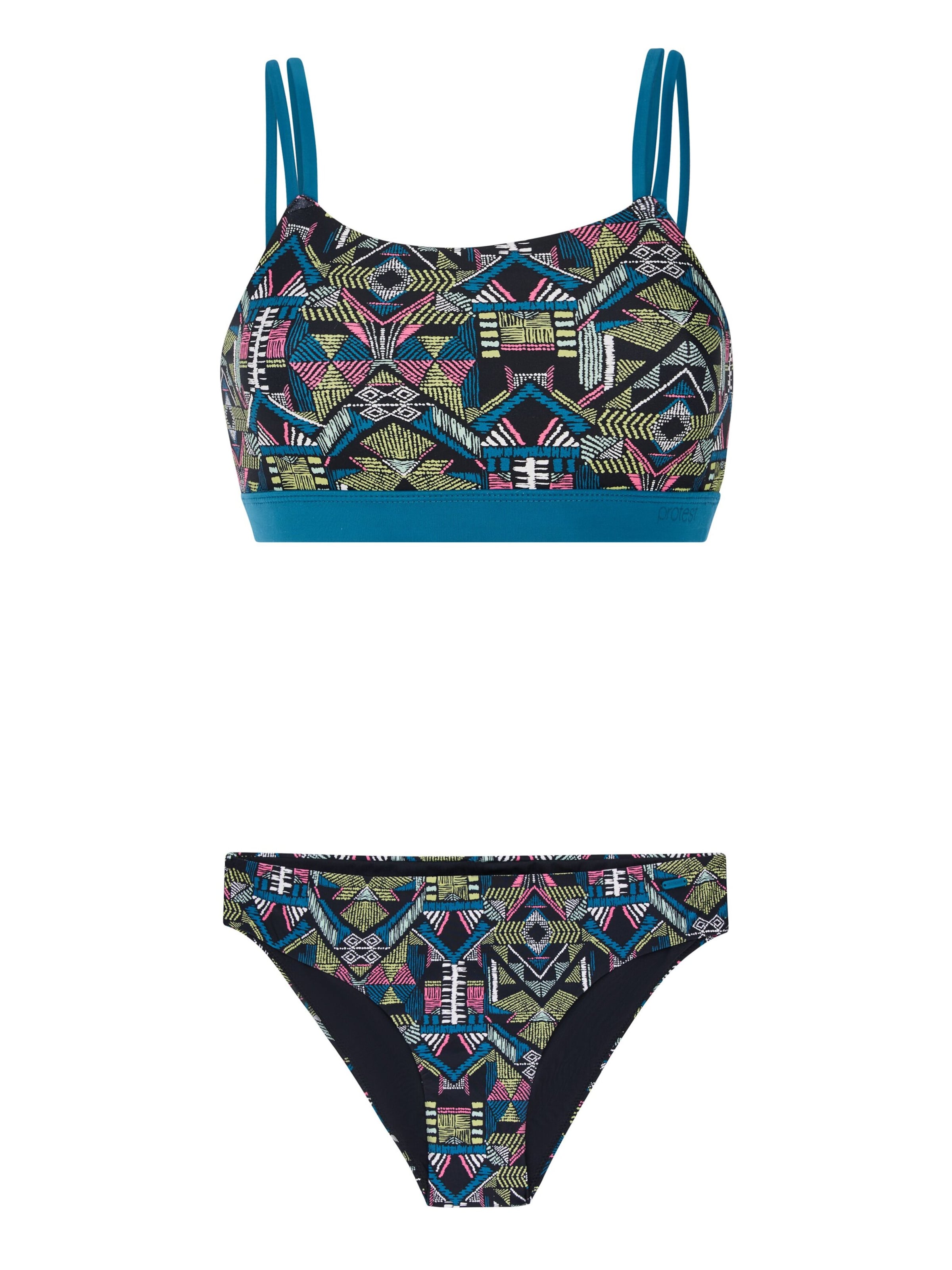 PROTEST Bustier Bikini 'PRTNow'‌‌‌ in Schwarz: Vorderseite