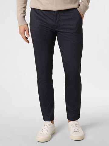 Finshley & Harding Regular Broek 'Tyler' in Blauw: voorkant