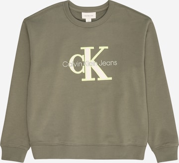 Calvin Klein Jeans Sweatshirt in Grün: Vorderseite