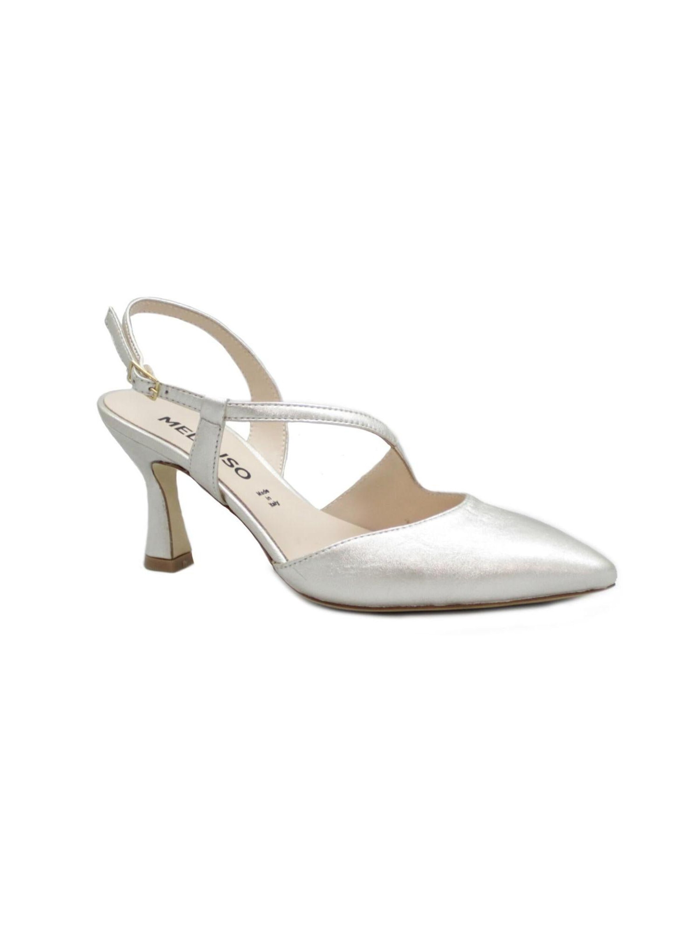 Décolleté sling di MELLUSO in bianco: frontale