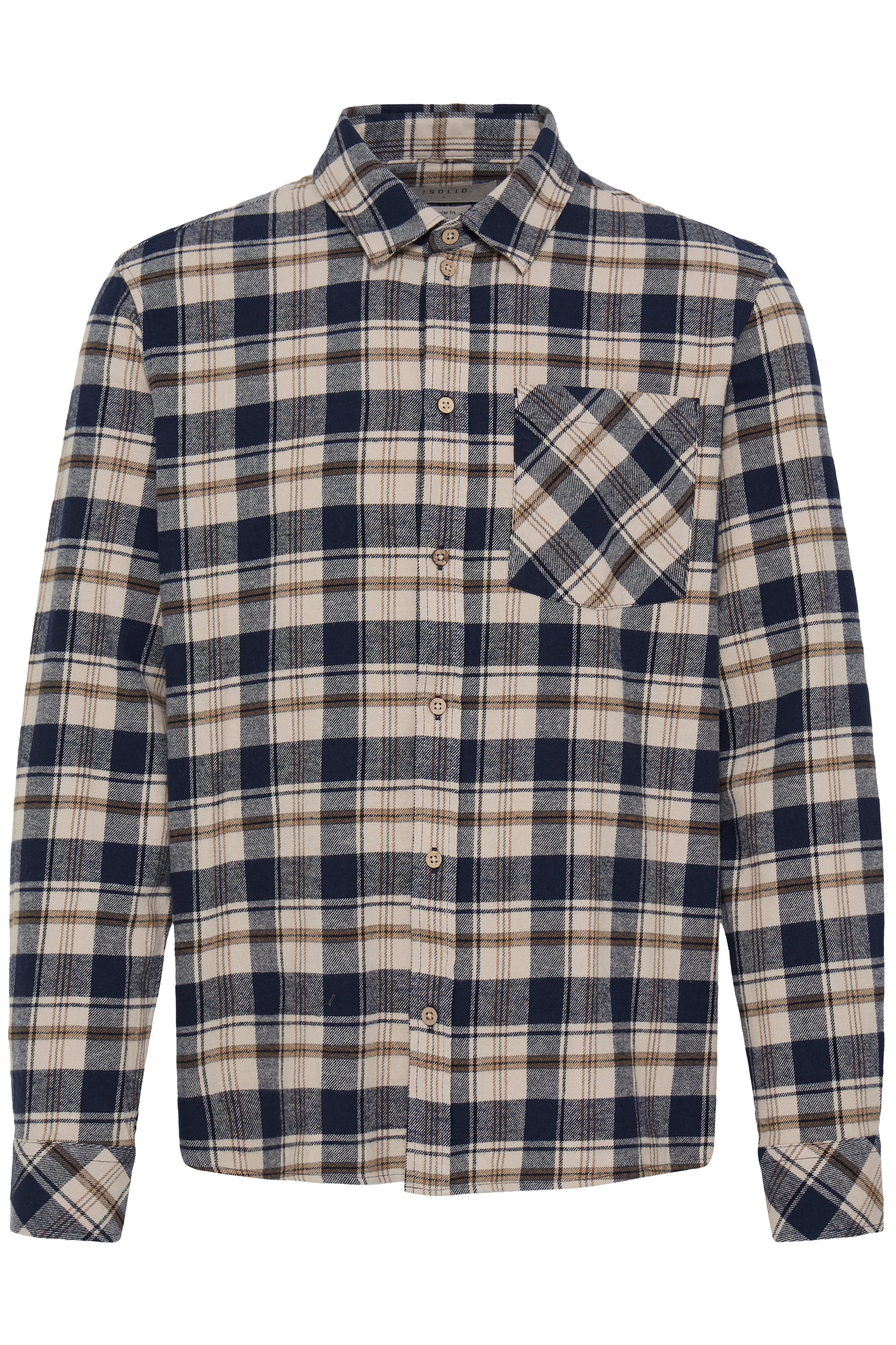 !Solid Regular fit Button Up Shirt 'SDSteve' in Blue: front