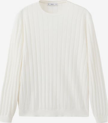 MANGO MAN Pullover 'Baluard' in Weiß: Vorderseite