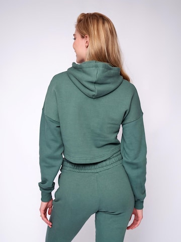 Fortex Fitness Bluzka sportowa 'Essential Cropped Hoodie' w kolorze zielony