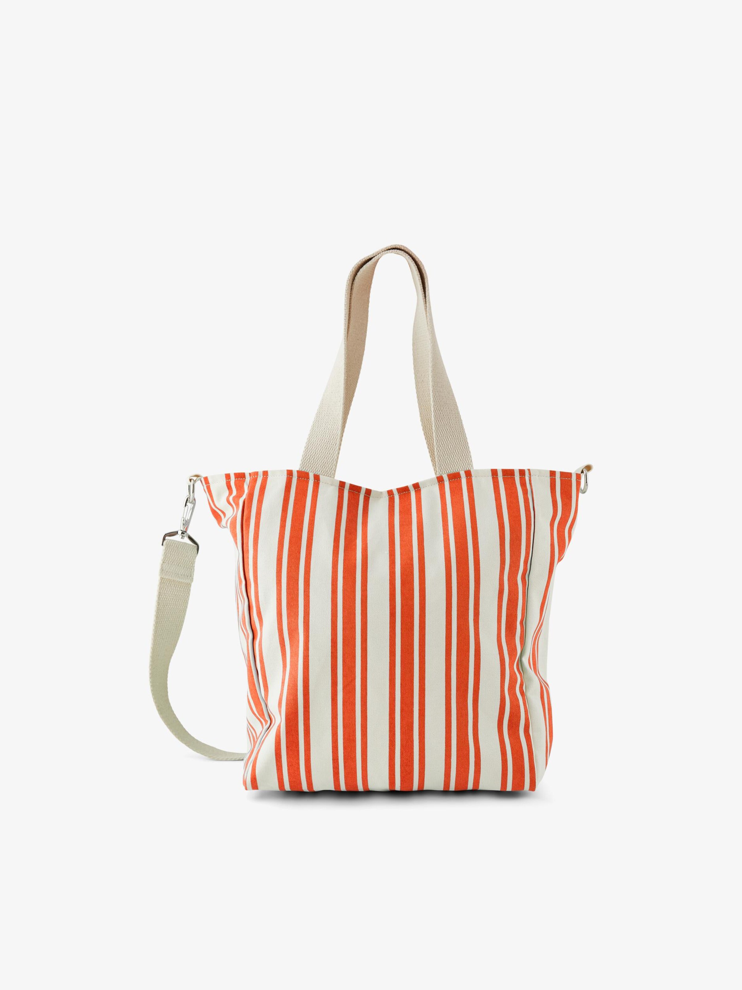 Frauen Taschen & Rucksäcke PIECES Shopper 'Vaia' in Orangerot, Weiß, Naturweiß - PE99752 Frauen Taschen & Rucksäcke PIECES Shopper 'Vaia' in Orangerot, Weiß, Naturweiß - PE99752