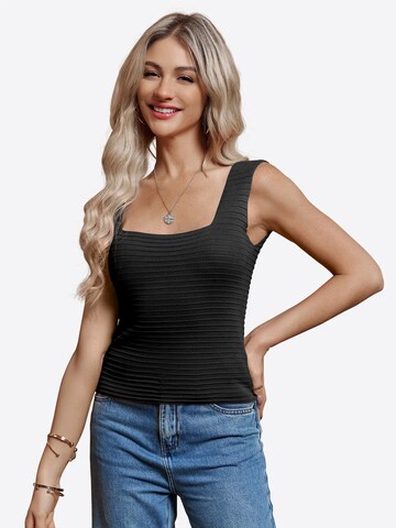 Imily Bela - Top de punto en negro: frente