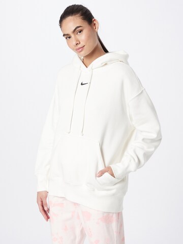 Sweat-shirt 'Phoenix Fleece' Nike Sportswear en blanc : devant