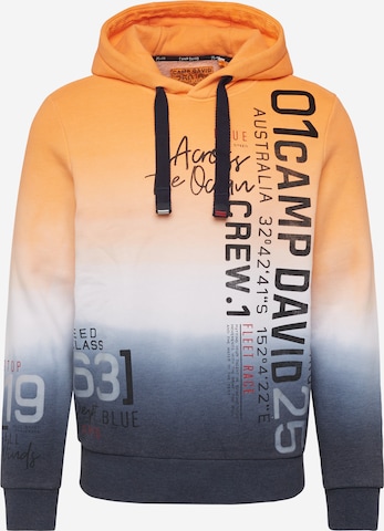 CAMP DAVID Sweatshirt in Orange: front