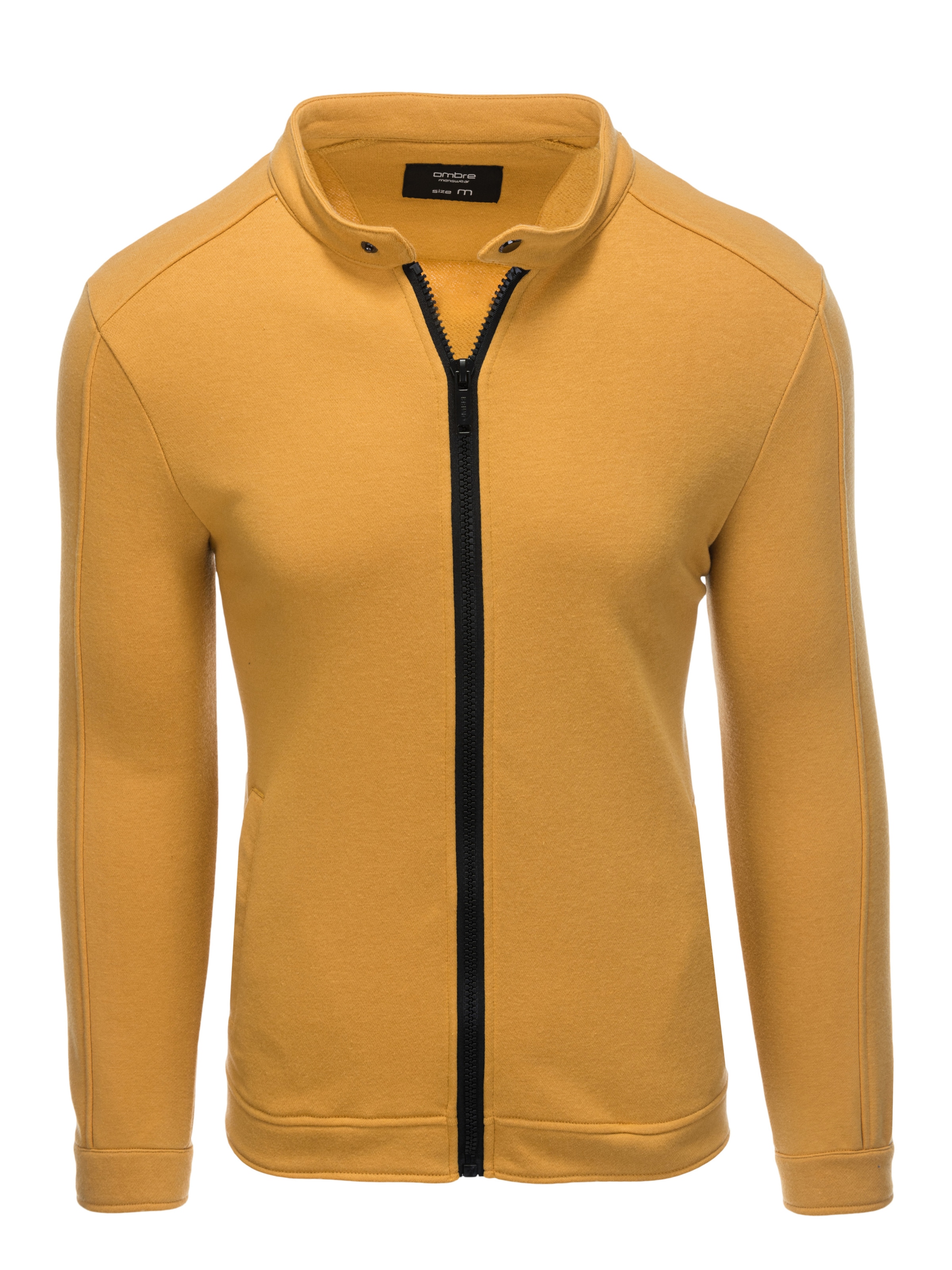 Ombre Sweatjacke 'B1071' in Gelb: Vorderseite