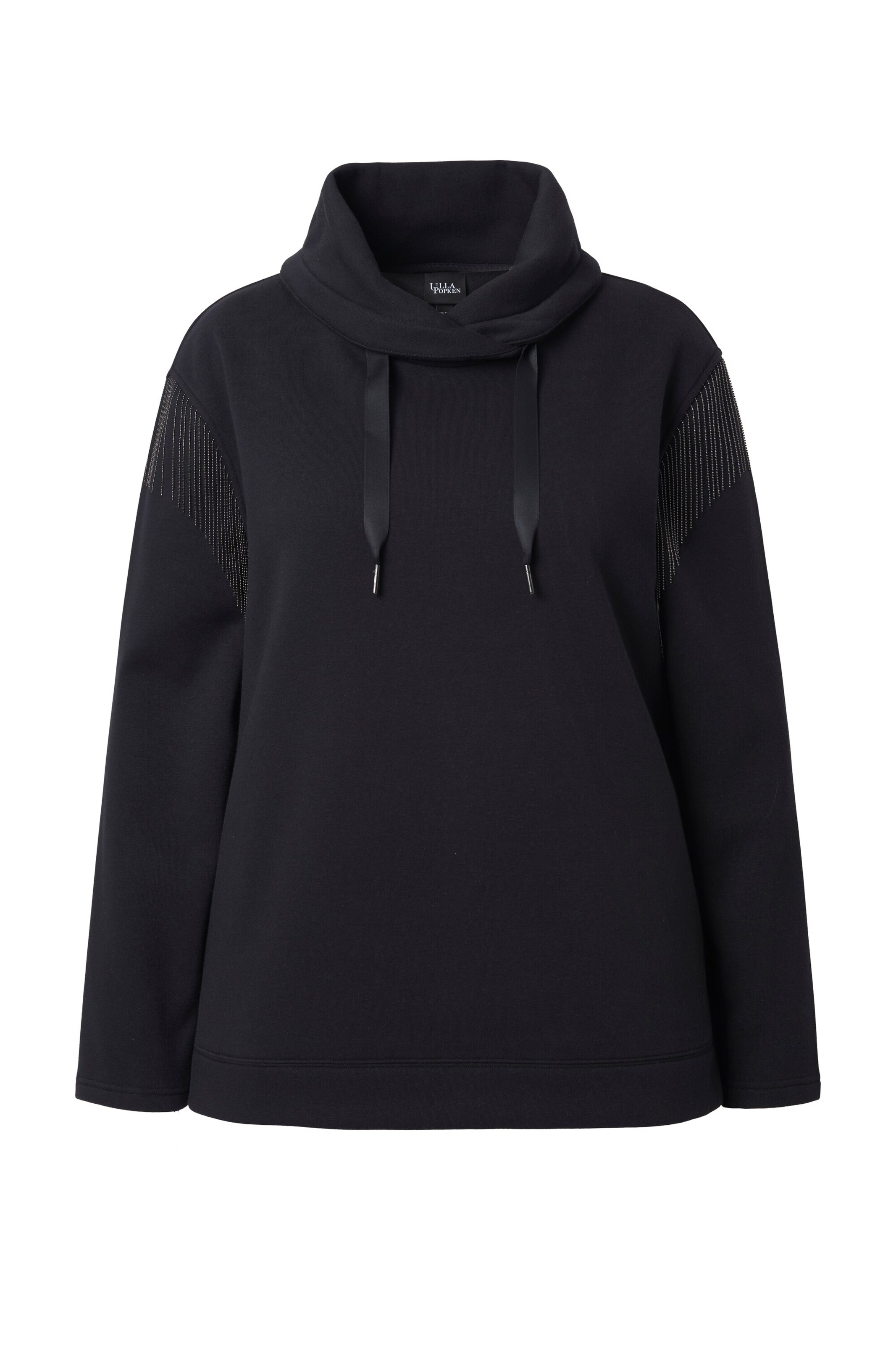 Ulla Popken Sweatshirt in Schwarz: Vorderseite