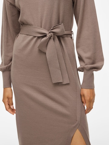 VILA - Vestido de malha 'VIRICKY' em castanho