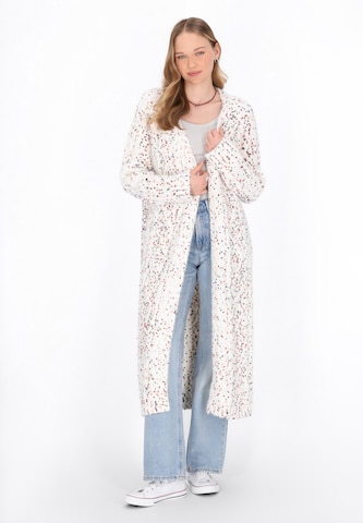 MYMO Knit cardigan in White: front