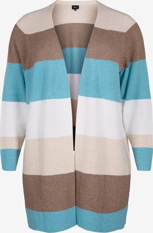 Cardigan 'SUNNY' Zizzi en bleu : devant