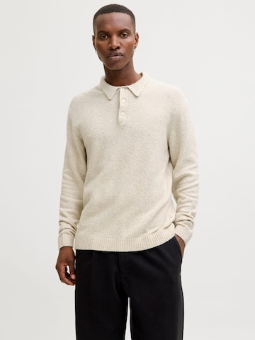 JACK & JONES Tricot 'Blamaverick' in Beige: voorkant