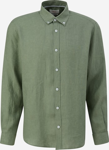 s.Oliver Button Up Shirt in Green: front