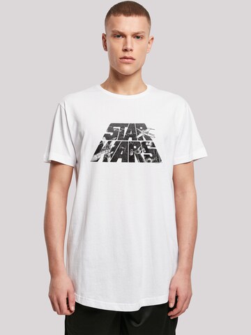 F4NT4STIC Shirt 'Star Wars - Space' in Wit: voorkant