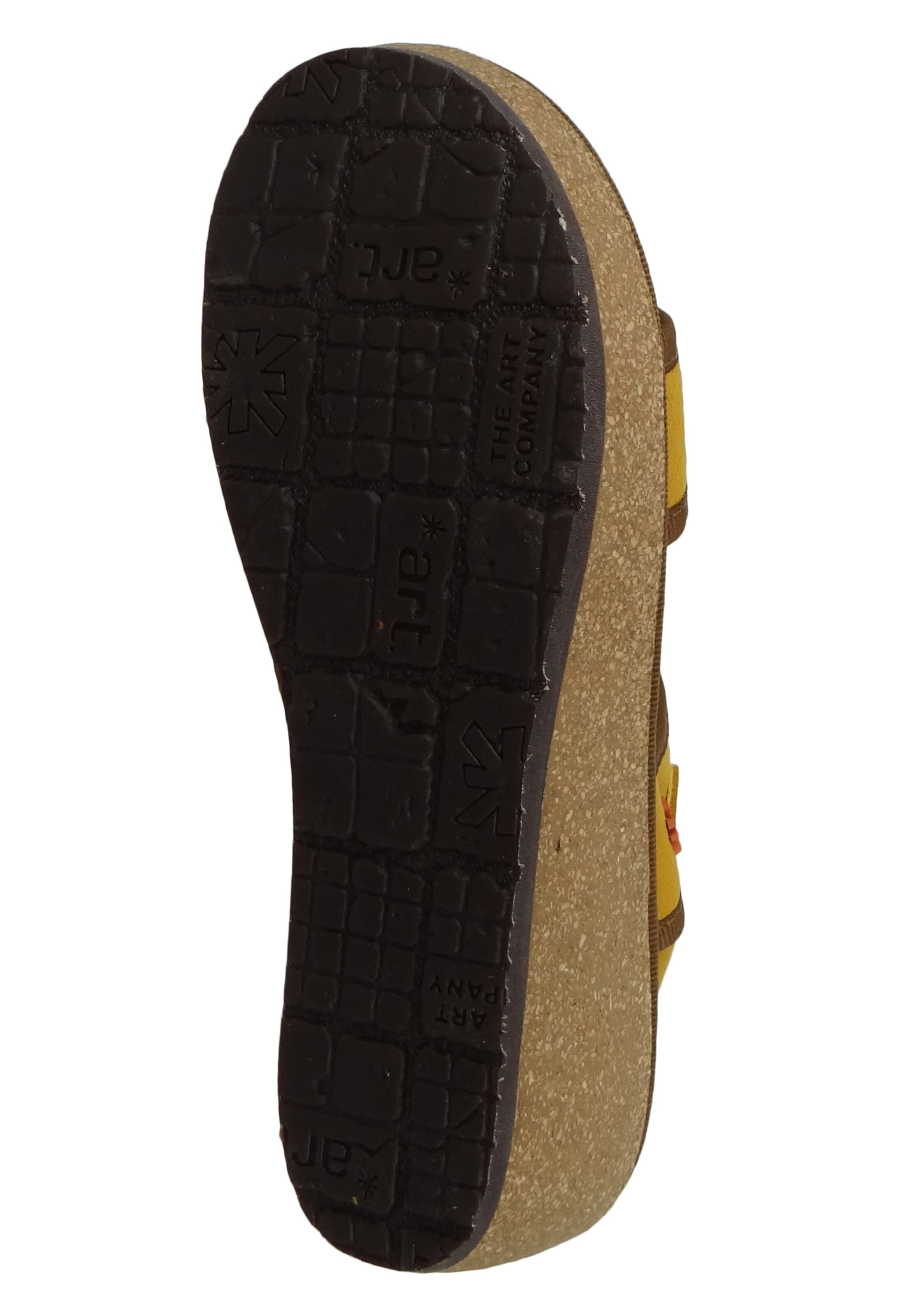 ART - Sandálias com tiras em amarelo