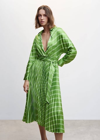 MANGO Skjortklänning 'Galo' i grön