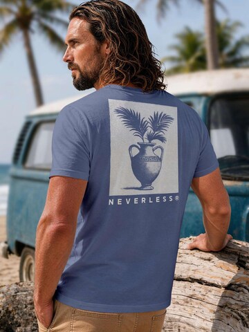 Neverless Shirt 'Greek Vase Palms' in Blue