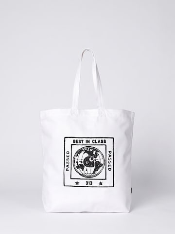 Shopper 'Stamp Tote White / Black Bag' di Carhartt WIP in bianco: frontale