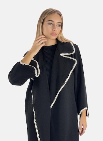 Elara Between-Seasons Coat in Black