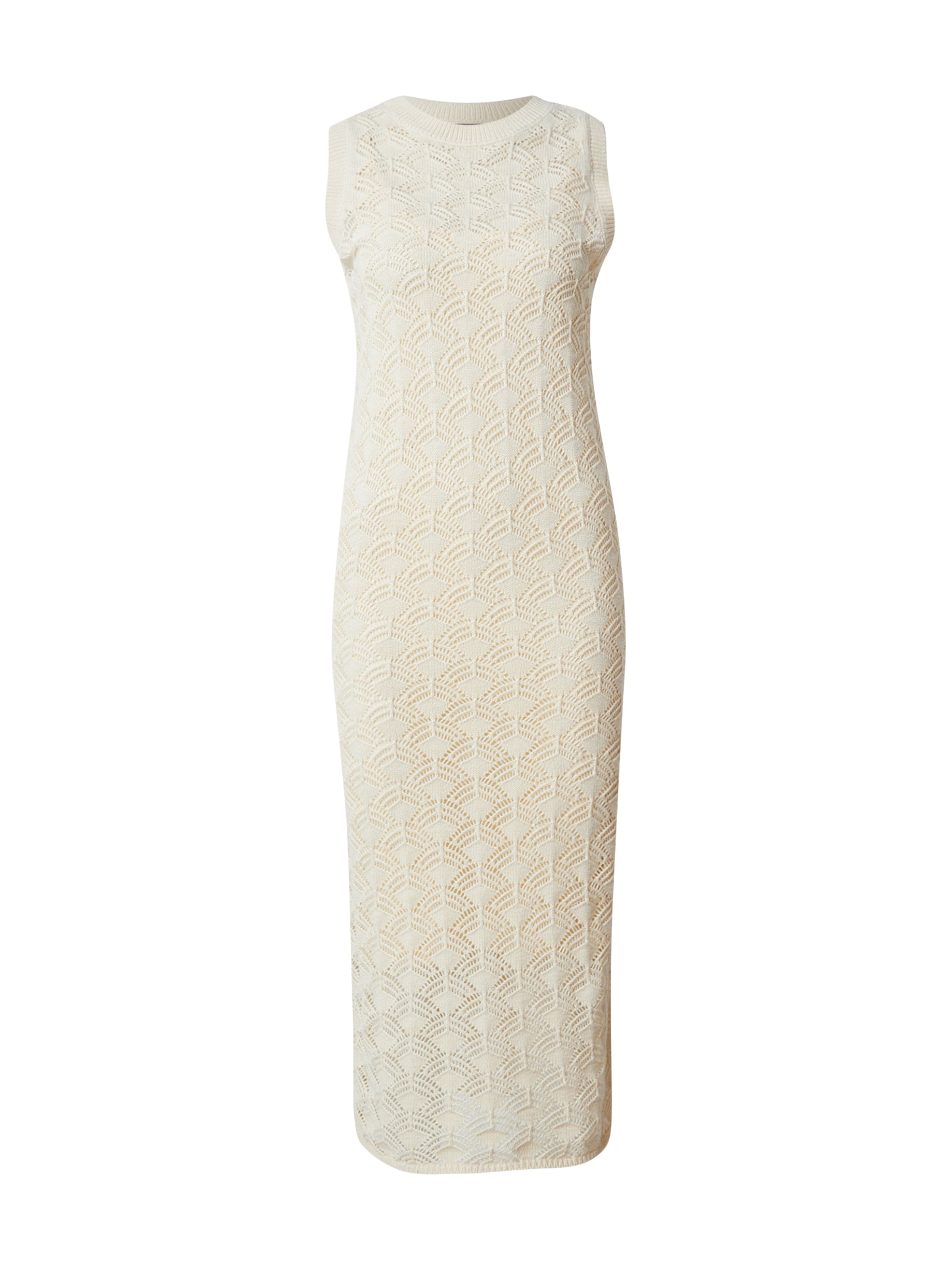 VERO MODA Stickad klänning i beige: framsida