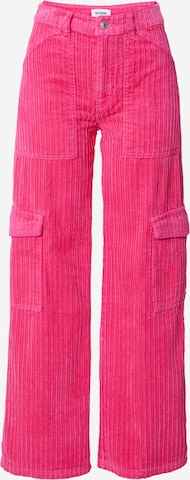 WEEKDAY Loosefit Cargobroek 'Julian' in Roze: voorkant