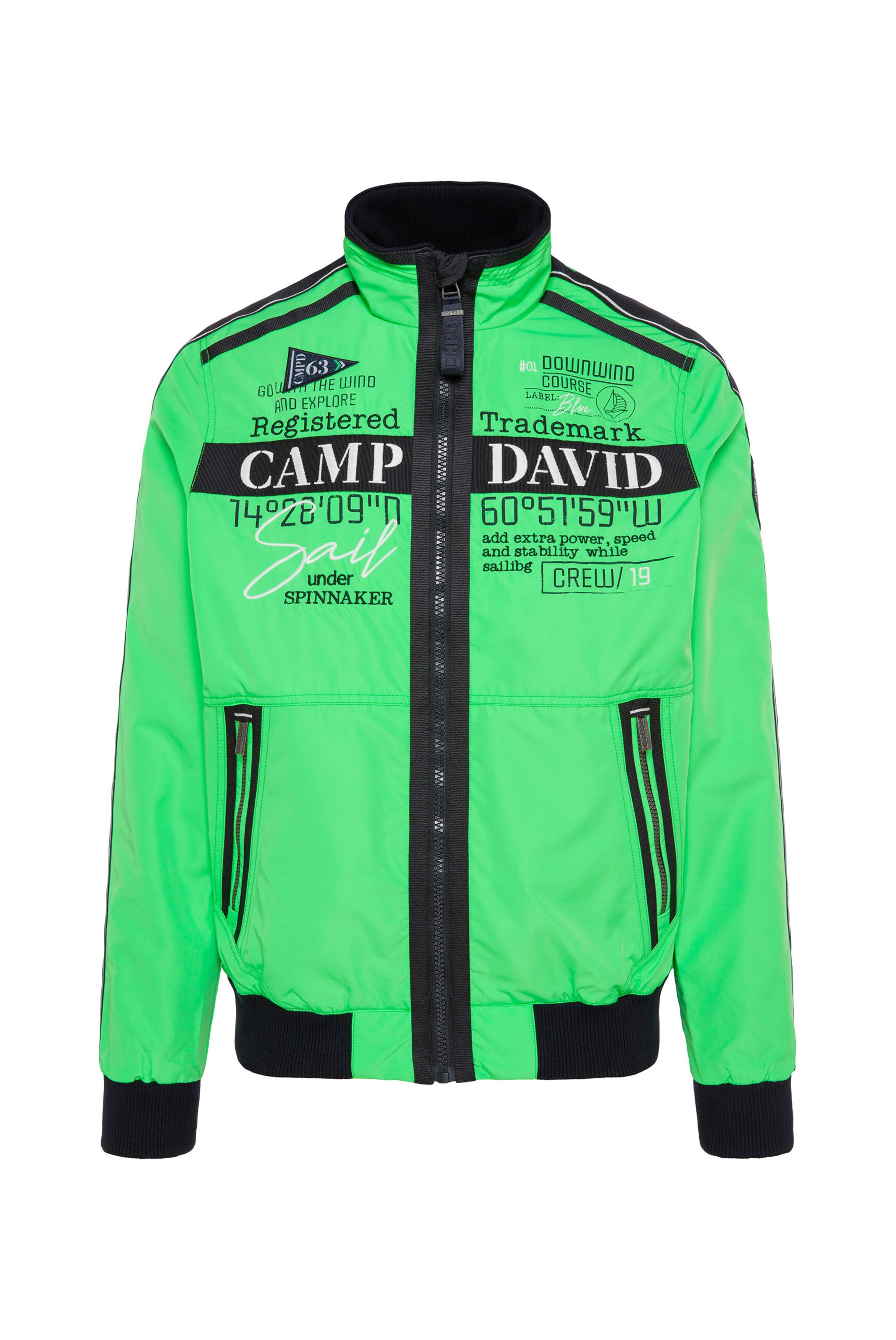 CAMP DAVID Between-Season Jacket in Green: front