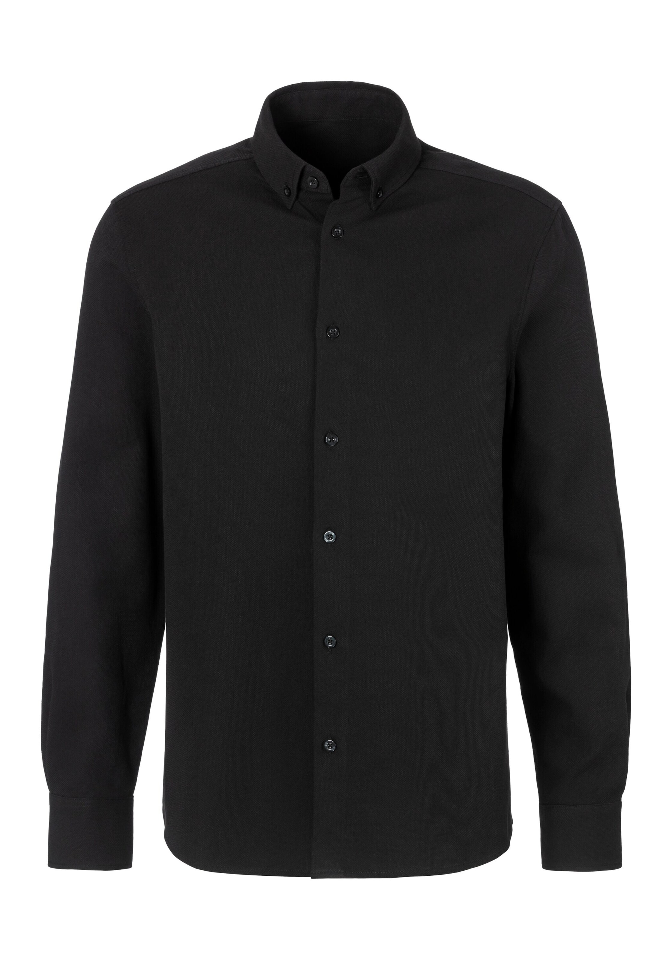 H.I.S Regular fit Риза в черно: отпред