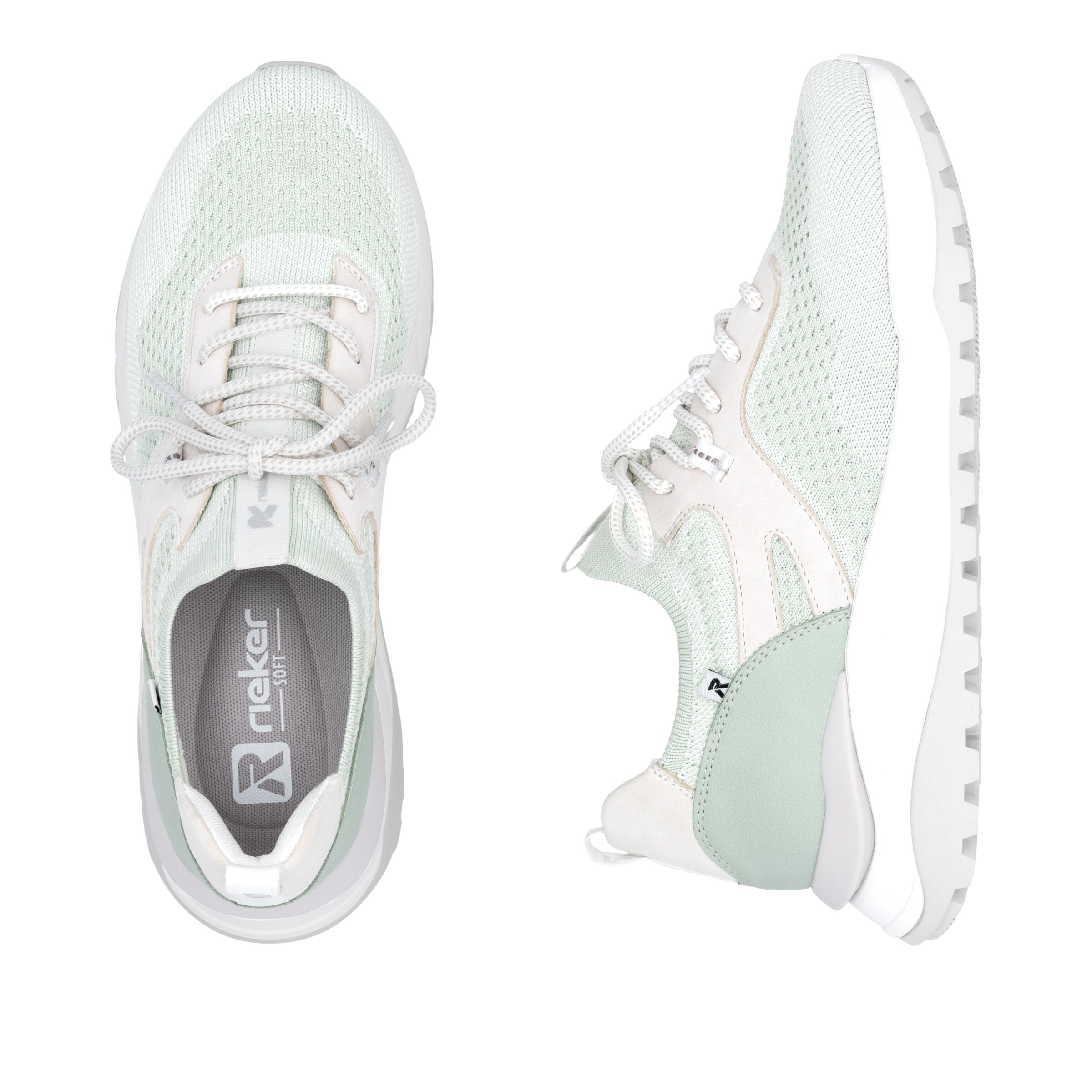 Baskets basses Rieker Sport en vert