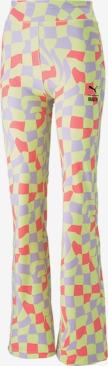PUMA Pantalon en jaune fluo / lilas / rouge, Vue avec produit