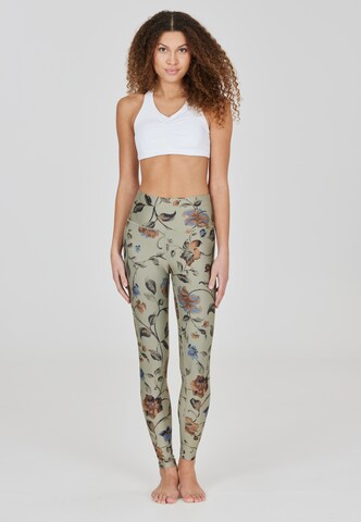 Athlecia Skinny Sports trousers 'Mist' in Green