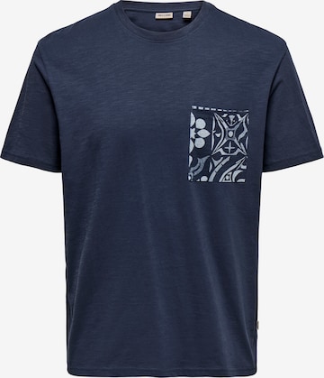 Only & Sons Tričko 'ONSPERRY' - Modrá: predná strana