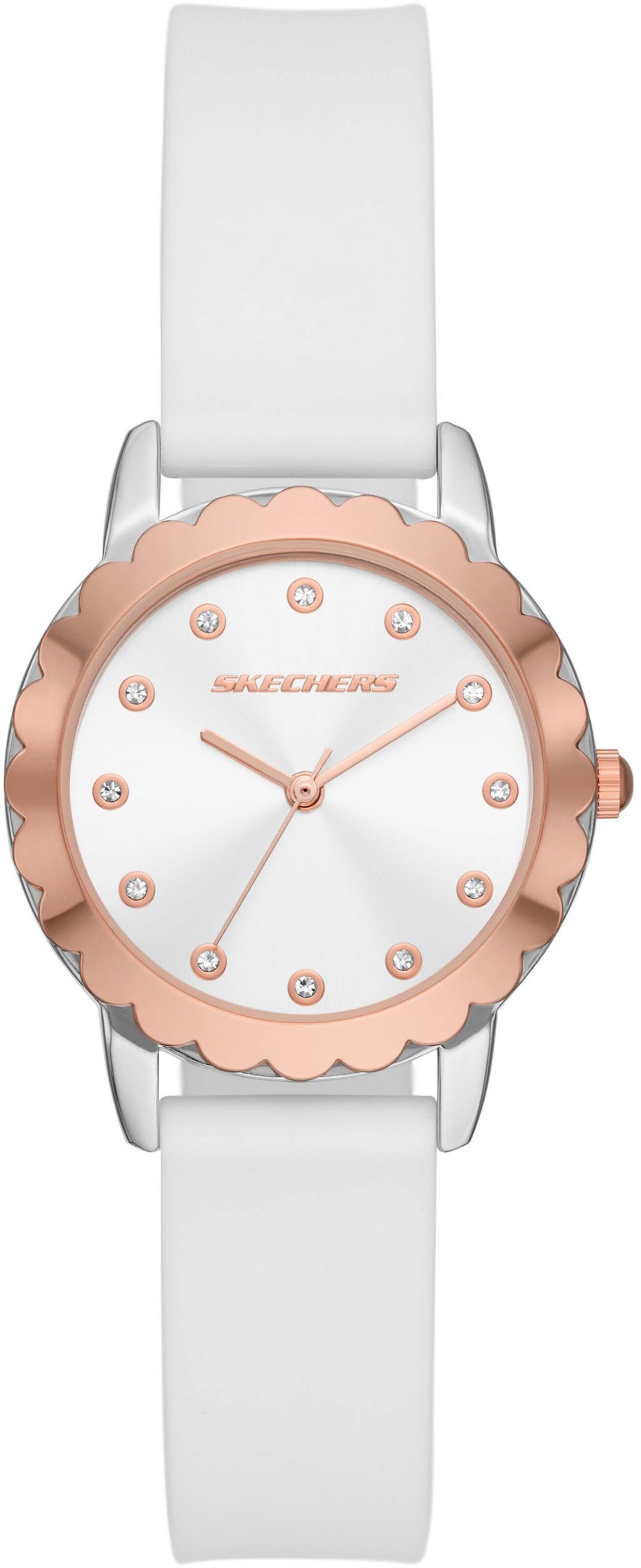 SKECHERS Analoguhr in Weiß: Vorderseite