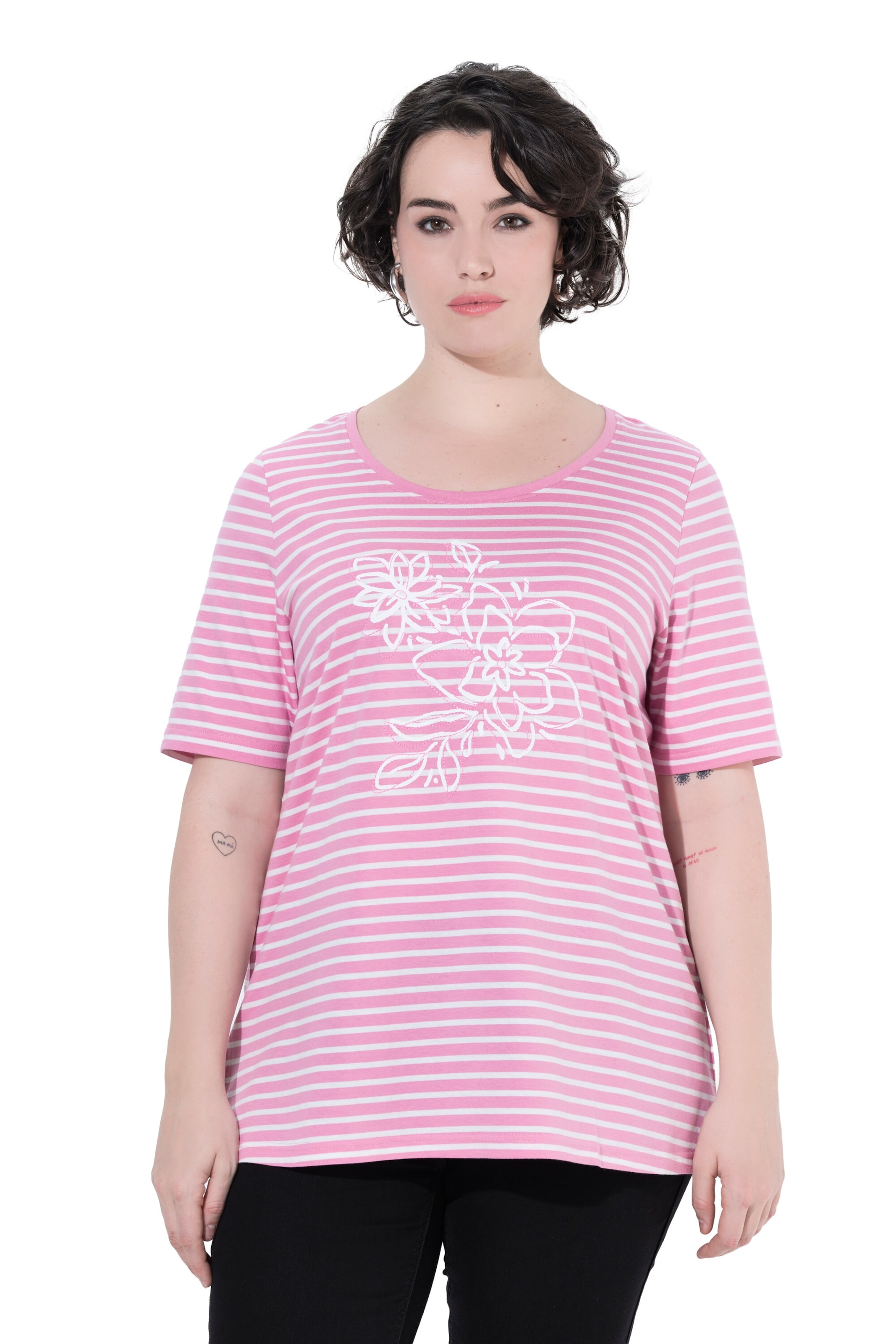 Ulla Popken Shirt in Roze: voorkant
